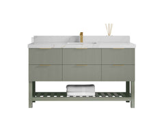 Catalina 60 in W x 22 in D Free Standing Reeded Single Sink Bathroom Vanity - photo 36