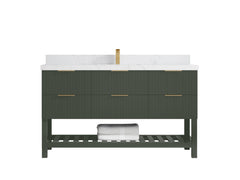 Catalina 60 in W x 22 in D Free Standing Reeded Single Sink Bathroom Vanity - photo 27