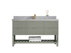 Catalina 60 in W x 22 in D Free Standing Reeded Single Sink Bathroom Vanity - photo 22