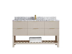 Catalina 60 in W x 22 in D Free Standing Reeded Single Sink Bathroom Vanity - photo 39