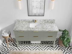 Catalina 60 in W x 22 in D Free Standing Reeded Single Sink Bathroom Vanity - photo 7