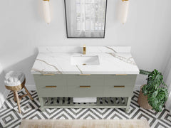 Catalina 60 in W x 22 in D Free Standing Reeded Single Sink Bathroom Vanity - photo 13