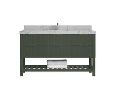 Catalina 60 in W x 22 in D Free Standing Reeded Single Sink Bathroom Vanity - photo 39
