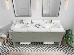 Catalina 72 in W x 22 in D Free Standing Reeded Double Sink Bathroom Vanity - photo 29