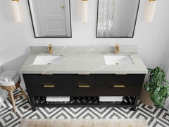 Catalina 72 in W x 22 in D Free Standing Reeded Double Sink Bathroom Vanity - photo 24