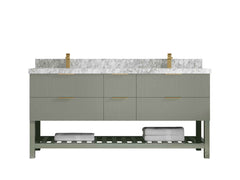 Catalina 72 in W x 22 in D Free Standing Reeded Double Sink Bathroom Vanity - photo 8