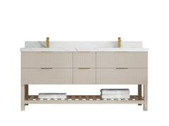 Catalina 72 in W x 22 in D Free Standing Reeded Double Sink Bathroom Vanity - photo 13