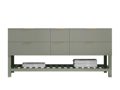 Catalina 72 in W x 22 in D Free Standing Reeded Double Sink Bathroom Vanity - Willow Bath and Vanity