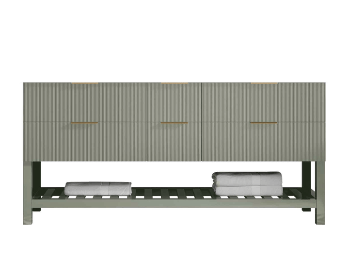 Catalina 72 in W x 22 in D Free Standing Reeded Double Sink Bathroom Vanity - photo 6