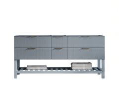 Catalina 72 in W x 22 in D Free Standing Reeded Double Sink Bathroom Vanity - photo 3