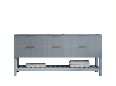 Catalina 72 in W x 22 in D Free Standing Reeded Double Sink Bathroom Vanity - Willow Bath and Vanity