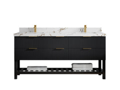 Catalina 72 in W x 22 in D Free Standing Reeded Double Sink Bathroom Vanity - photo 33