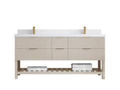 Catalina 72 in W x 22 in D Free Standing Reeded Double Sink Bathroom Vanity - photo 37