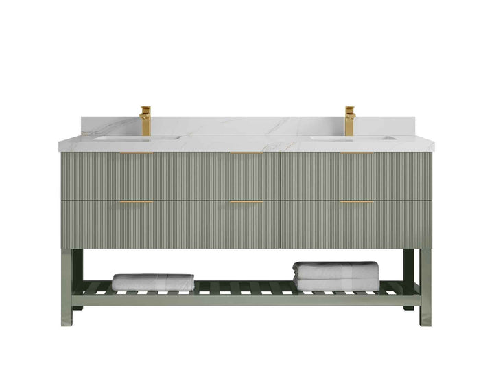 Catalina 72 in W x 22 in D Free Standing Reeded Double Sink Bathroom Vanity - photo 43