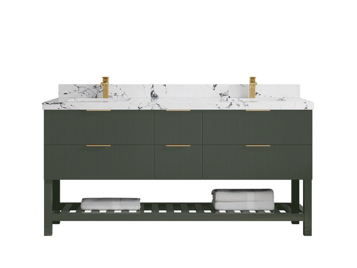 Catalina 72 in W x 22 in D Free Standing Reeded Double Sink Bathroom Vanity - photo 39