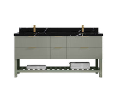 Catalina 72 in W x 22 in D Free Standing Reeded Double Sink Bathroom Vanity - photo 12