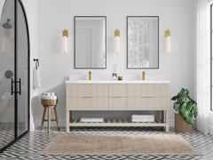 Catalina 72 in W x 22 in D Free Standing Reeded Double Sink Bathroom Vanity - photo 4