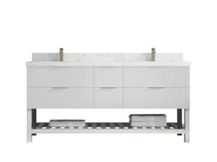 Catalina 72 in W x 22 in D Free Standing Reeded Double Sink Bathroom Vanity - photo 15