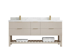 Catalina 72 in W x 22 in D Free Standing Reeded Double Sink Bathroom Vanity - photo 15