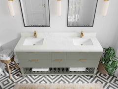 Catalina 72 in W x 22 in D Free Standing Reeded Double Sink Bathroom Vanity - photo 19