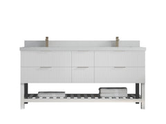 Catalina 72 in W x 22 in D Free Standing Reeded Double Sink Bathroom Vanity - photo 21