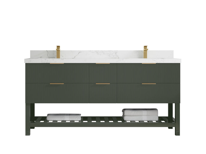 Catalina 72 in W x 22 in D Free Standing Reeded Double Sink Bathroom Vanity - photo 15