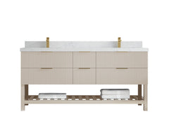 Catalina 72 in W x 22 in D Free Standing Reeded Double Sink Bathroom Vanity - photo 23