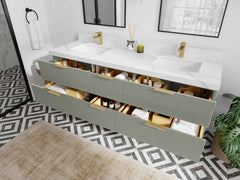 Catalina 72 in W x 22 in D Free Standing Reeded Double Sink Bathroom Vanity - photo 3