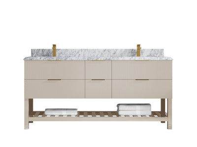 Catalina 72 in W x 22 in D Free Standing Reeded Double Sink Bathroom Vanity - Willow Bath and Vanity