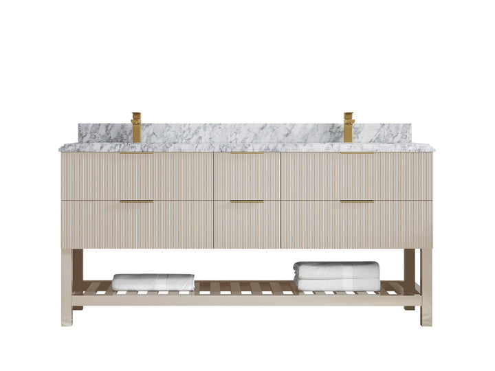 Catalina 72 in W x 22 in D Free Standing Reeded Double Sink Bathroom Vanity - photo 45