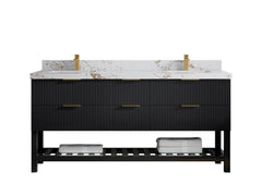Catalina 72 in W x 22 in D Free Standing Reeded Double Sink Bathroom Vanity - photo 35