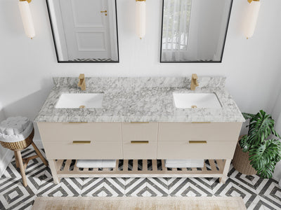 Catalina 72 in W x 22 in D Free Standing Reeded Double Sink Bathroom Vanity - Willow Bath and Vanity