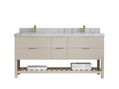Catalina 72 in W x 22 in D Free Standing Reeded Double Sink Bathroom Vanity - photo 35