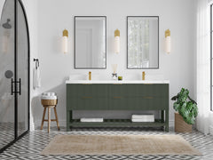 Catalina 72 in W x 22 in D Free Standing Reeded Double Sink Bathroom Vanity - photo 4