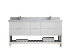 Catalina 72 in W x 22 in D Free Standing Reeded Double Sink Bathroom Vanity - photo 25