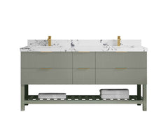 Catalina 72 in W x 22 in D Free Standing Reeded Double Sink Bathroom Vanity - photo 30