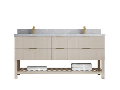 Catalina 72 in W x 22 in D Free Standing Reeded Double Sink Bathroom Vanity - photo 25