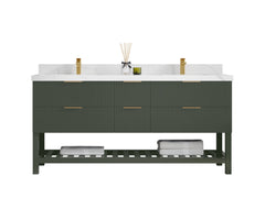 Catalina 72 in W x 22 in D Free Standing Reeded Double Sink Bathroom Vanity - photo 1