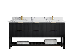 Catalina 72 in W x 22 in D Free Standing Reeded Double Sink Bathroom Vanity - photo 37