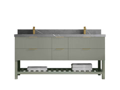 Catalina 72 in W x 22 in D Free Standing Reeded Double Sink Bathroom Vanity - photo 24