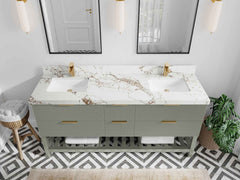 Catalina 72 in W x 22 in D Free Standing Reeded Double Sink Bathroom Vanity - photo 27