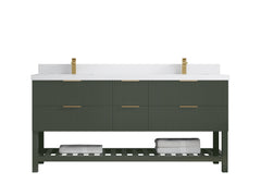 Catalina 72 in W x 22 in D Free Standing Reeded Double Sink Bathroom Vanity - photo 37