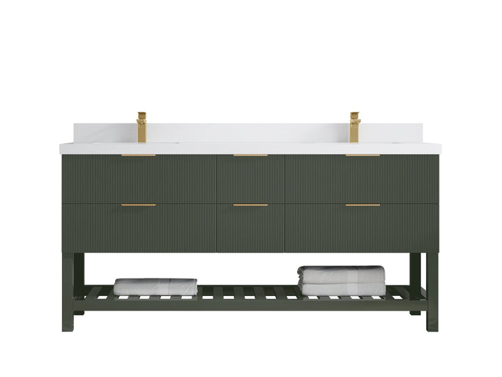 Catalina 72 in W x 22 in D Free Standing Reeded Double Sink Bathroom Vanity - photo 43