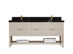 Catalina 72 in W x 22 in D Free Standing Reeded Double Sink Bathroom Vanity - photo 9