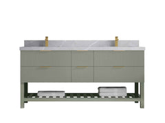 Catalina 72 in W x 22 in D Free Standing Reeded Double Sink Bathroom Vanity - photo 22