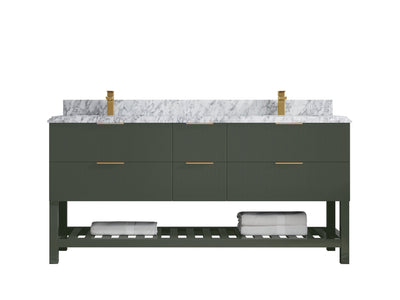 Catalina 72 in W x 22 in D Free Standing Reeded Double Sink Bathroom Vanity - Willow Bath and Vanity