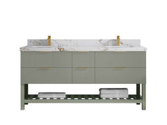 Catalina 72 in W x 22 in D Free Standing Reeded Double Sink Bathroom Vanity - photo 28