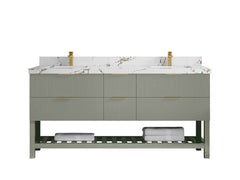Catalina 72 in W x 22 in D Free Standing Reeded Double Sink Bathroom Vanity - photo 26