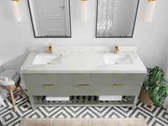 Catalina 72 in W x 22 in D Free Standing Reeded Double Sink Bathroom Vanity - photo 33