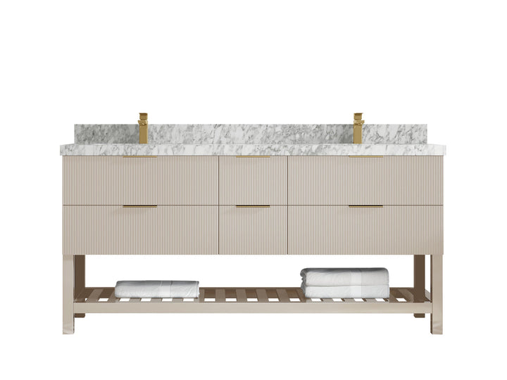 Catalina 72 in W x 22 in D Free Standing Reeded Double Sink Bathroom Vanity - photo 19